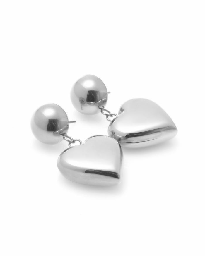 Cupid Drop Earrings | Silver