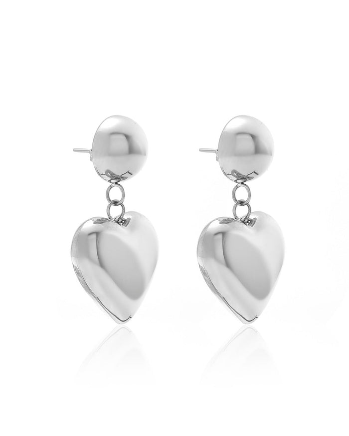 Cupid Drop Earrings | Silver