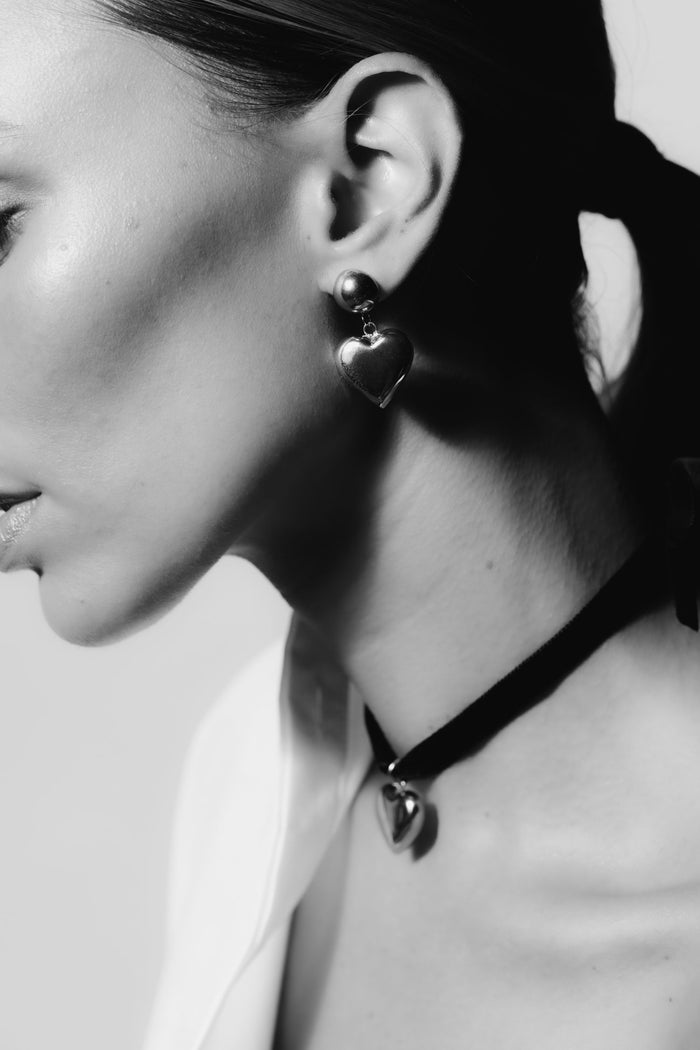 Cupid Drop Earrings | Silver