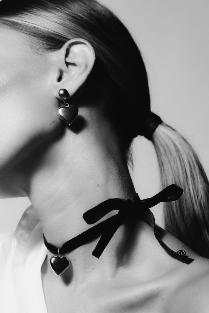 Cupid Drop Earrings | Silver