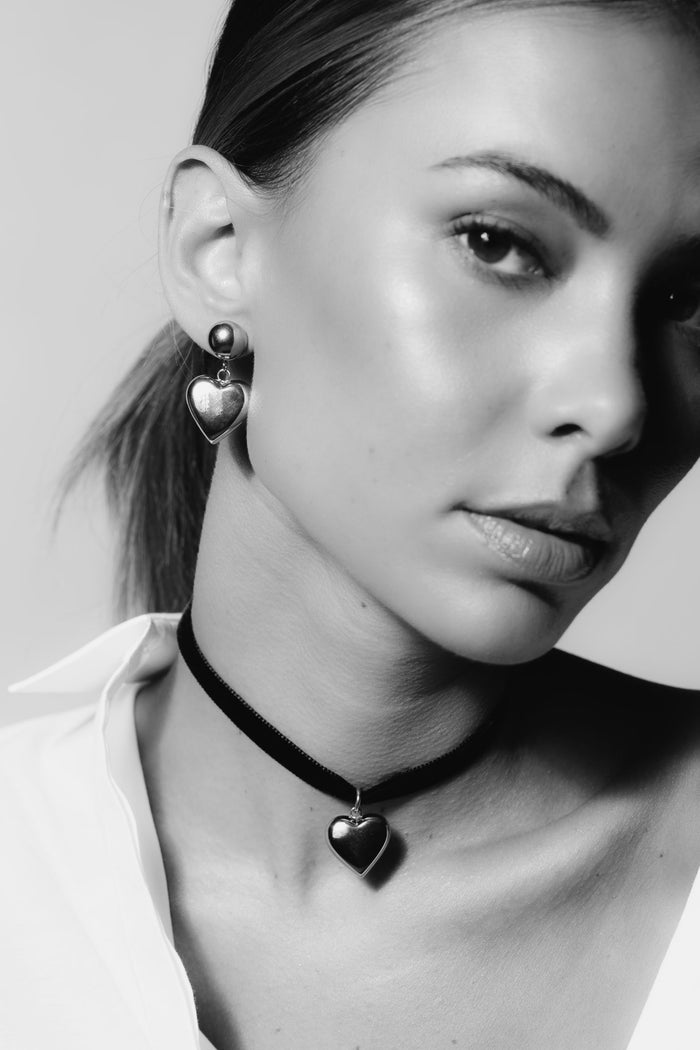 Cupid Drop Earrings | Silver