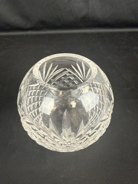 Cut crystal rose bowl