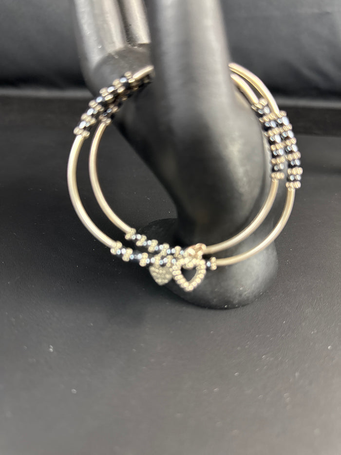 Danforth Pewter Frogs & Silver-Tone Bracelet Set
