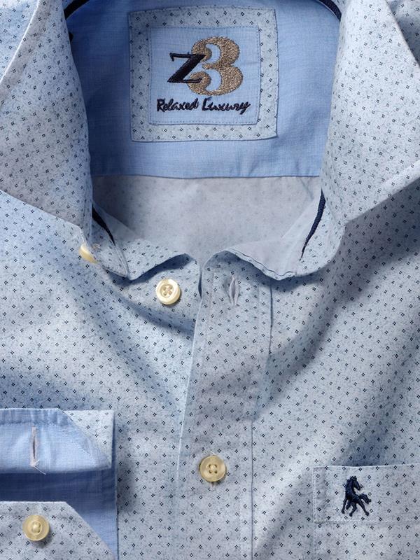 Danny Sky Printed Full sleeve single cuff   Cotton Shirt