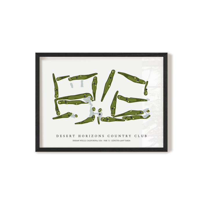 Desert Horizons Country Club | Golf Course Map | Black Frame