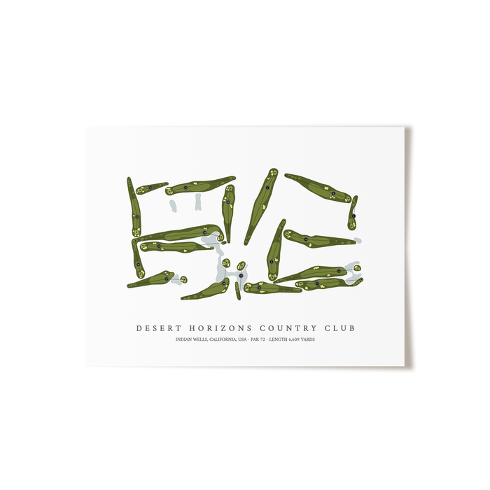 Desert Horizons Country Club | Golf Course Map | Unframed