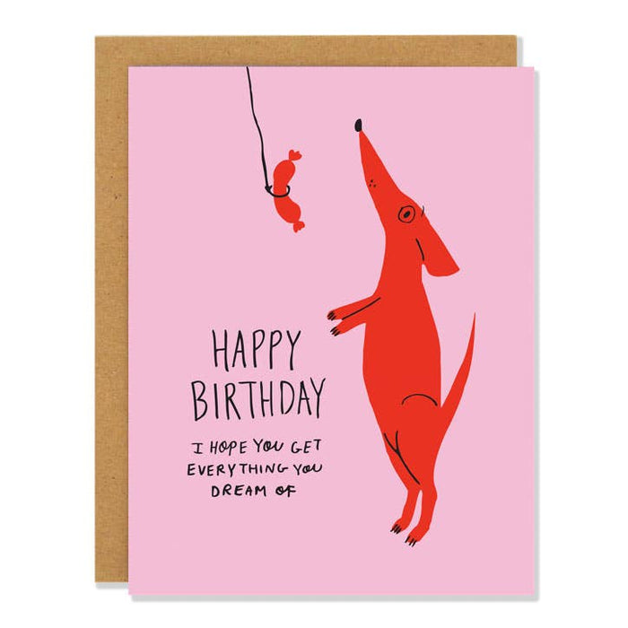 Dog Dream Birthday Card