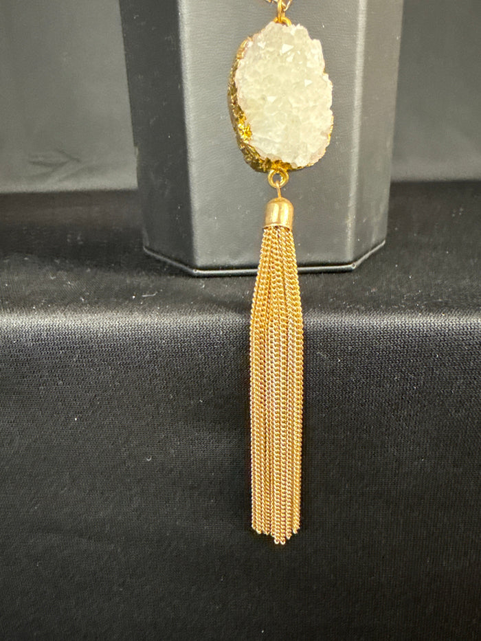 Druzy Quartz Statement Necklace