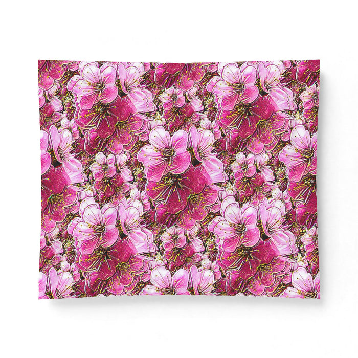 Electric Flora: Neon Sakura Cherry Blossoms Cotton Comforter