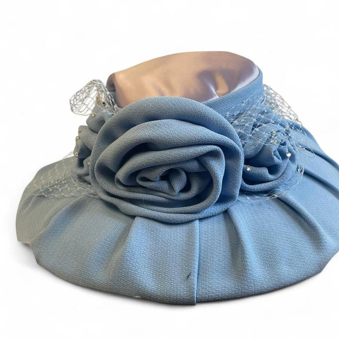Elizah blue hat with large
