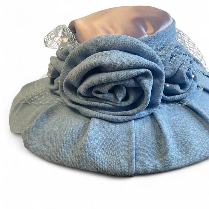 Elizah blue hat with large
