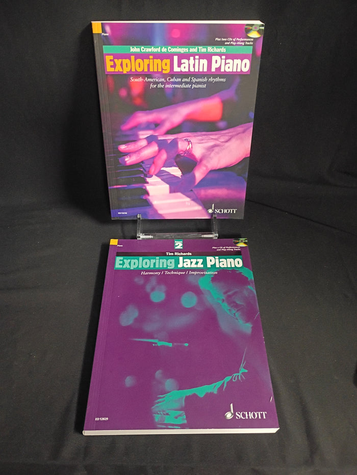 Exploring Latin Piano & Exploring Jazz Piano Music Books