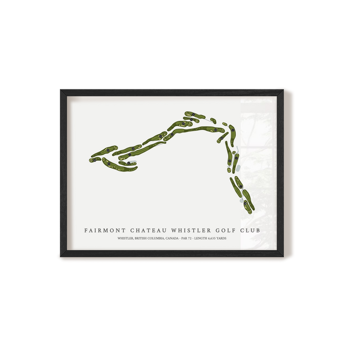 Fairmont Chateau Whistler Golf Club | Golf Course Map | Black Frame