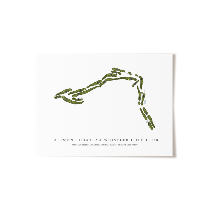 Fairmont Chateau Whistler Golf Club | Golf Course Map | Unframed