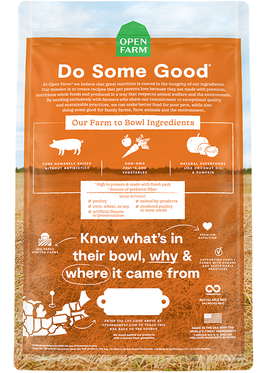 Farmer's Table Pork Grain Free Dog Food