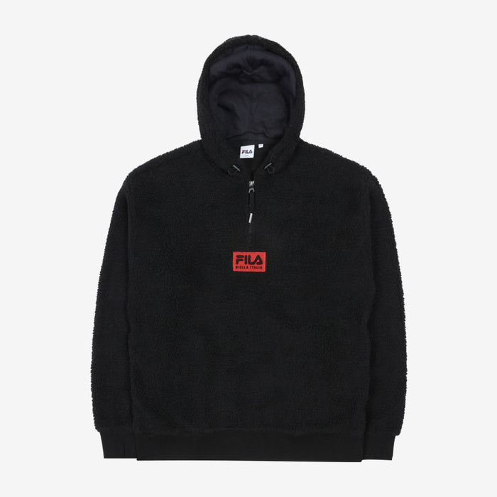 [FILA X BTS] BOX Logo Boa Hooded T-shirt Black