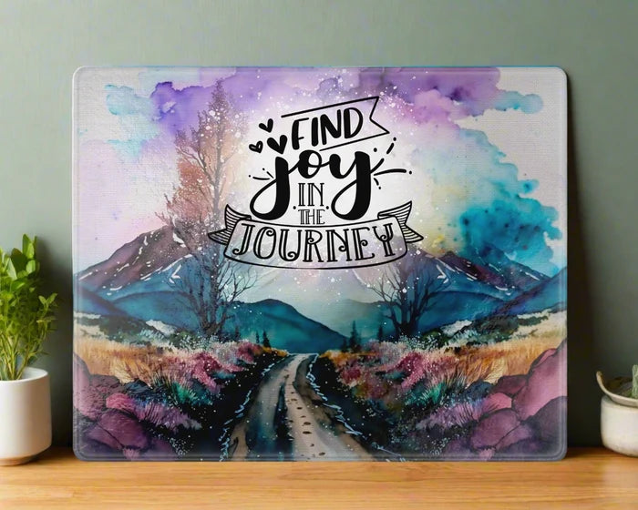 Find Joy in the Journey | Glass Cutting Board