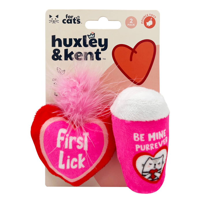 Packaged First Lick Heart & Be Mine Coffee 2pk Cat Toy.