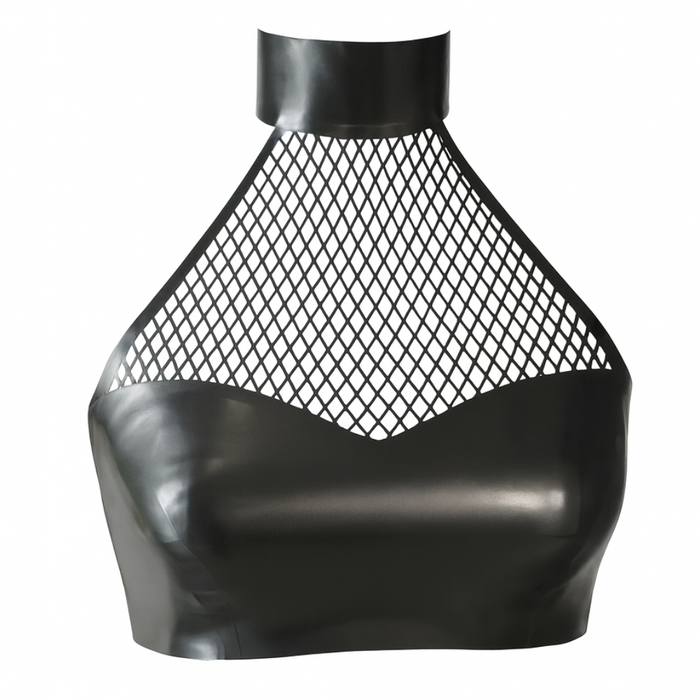 Fishnet Halter Top READY TO SHIP Medium / Pewter Womens - Vex Inc. | Latex Clothing