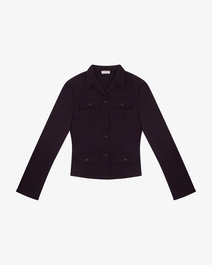 FITTED JACKET - PLUM