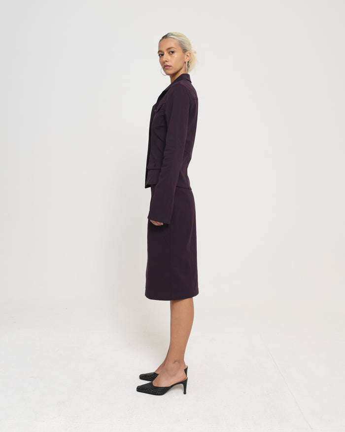 FITTED JACKET - PLUM