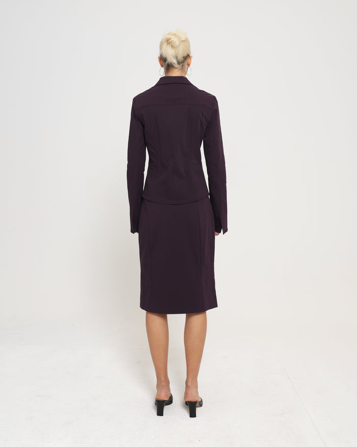 FITTED JACKET - PLUM