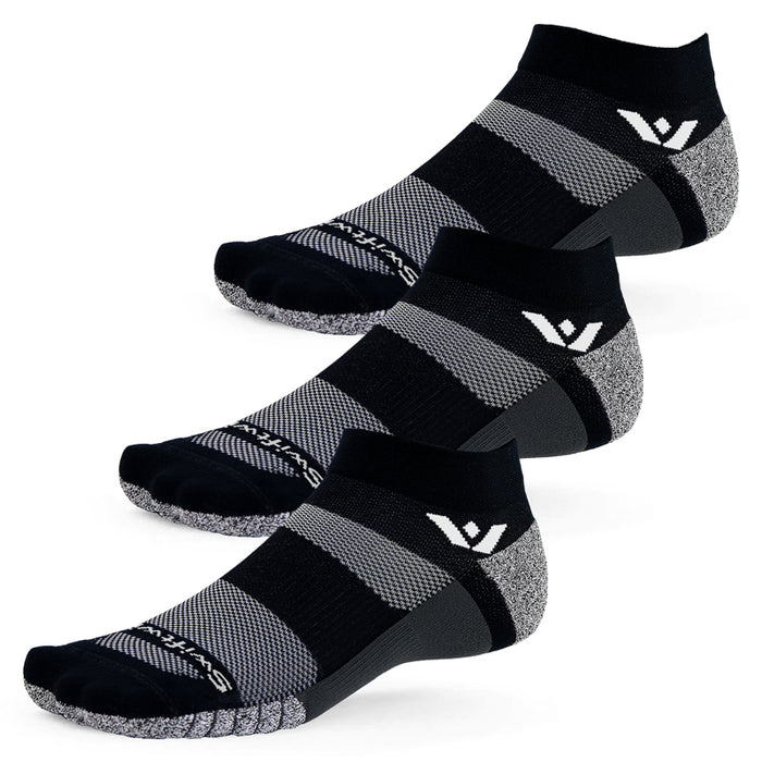 Three pairs of Flite XT Ankle socks in black