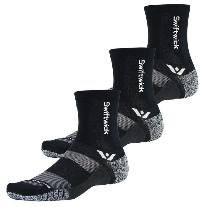 Three pairs of Flite XT Mid-Crew socks in black