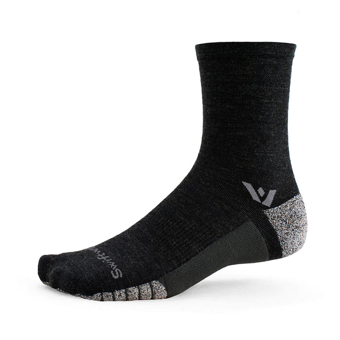 Dark gray mid crew sock