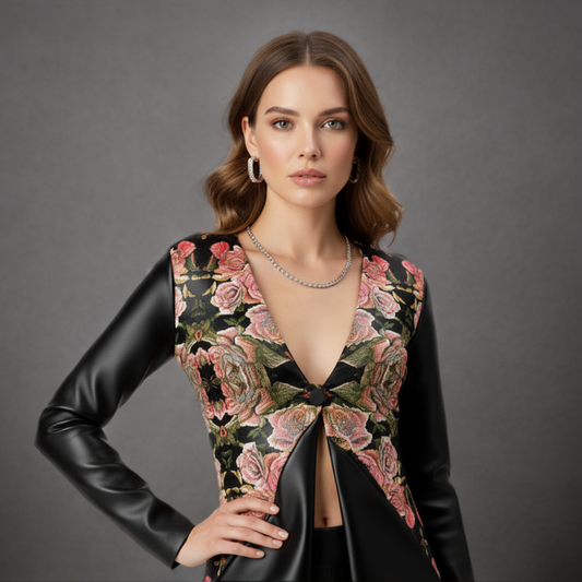 Floral Embosses (06-01): Adom - The Physical Mirror | Jersey Cardigan
