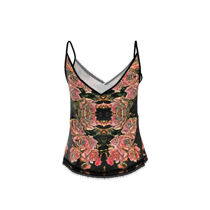 Floral Embosses (06-01): Adom - The Physical Mirror | Lace Trim Cami