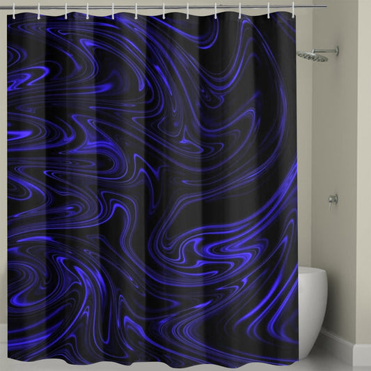Flow (01-02): Cobalt, The Heavenly Depths | Shower Curtain | 2 sizes (Hooks not included)