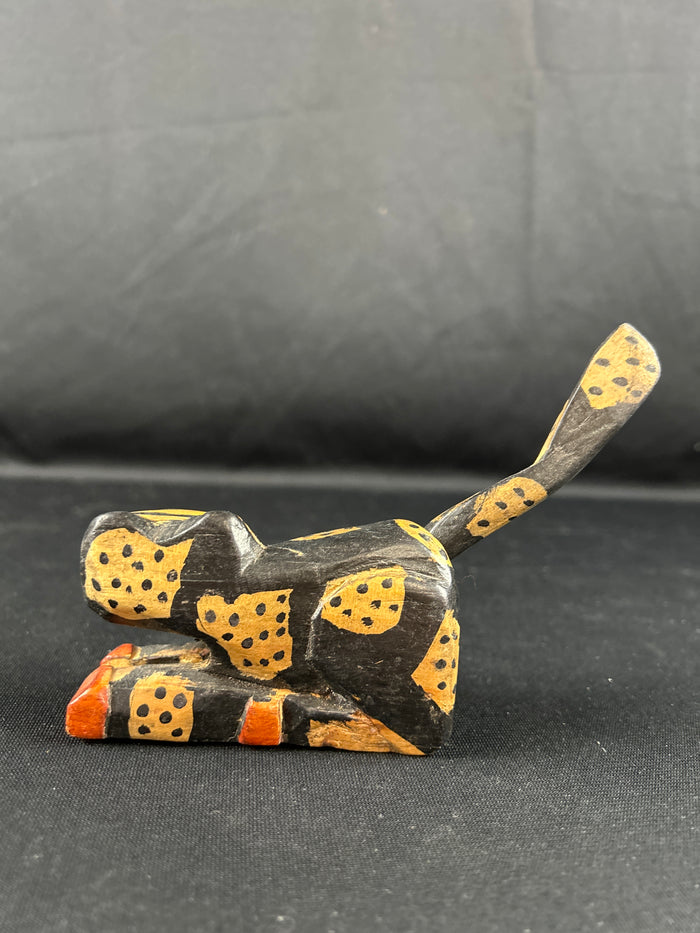 Folk Art Wooden Cat Ring Holder
