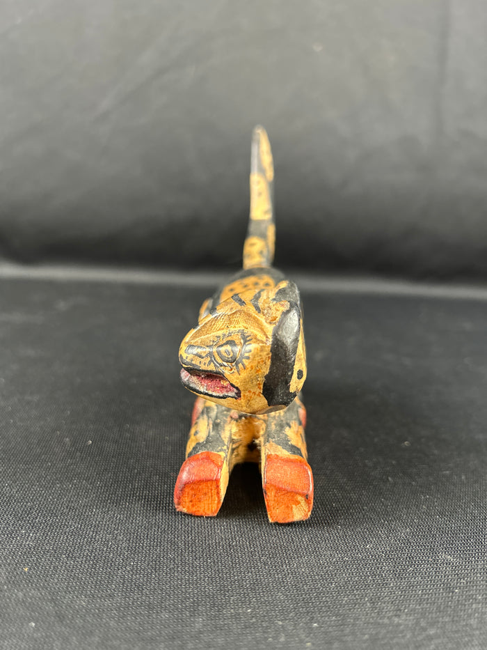 Folk Art Wooden Cat Ring Holder