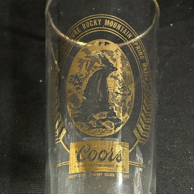 Four Coors beer glasses