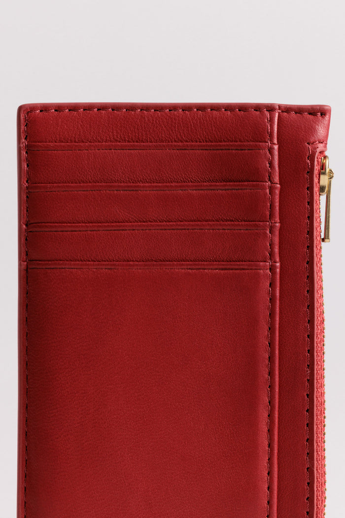 Frank Cardholder | Lobster Red Lambskin