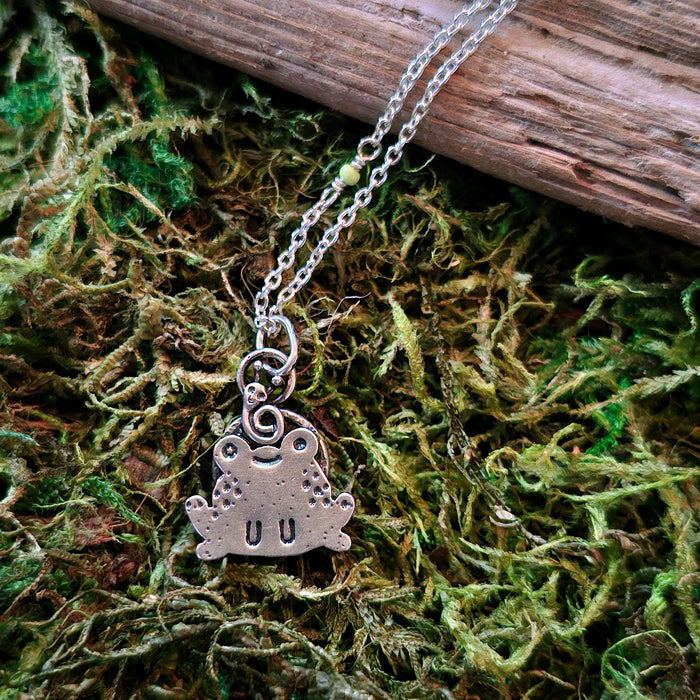 Frog & Snail Sterling Silver Pendant