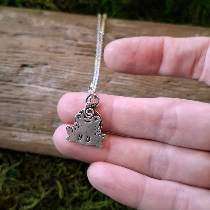 Frog & Snail Sterling Silver Pendant