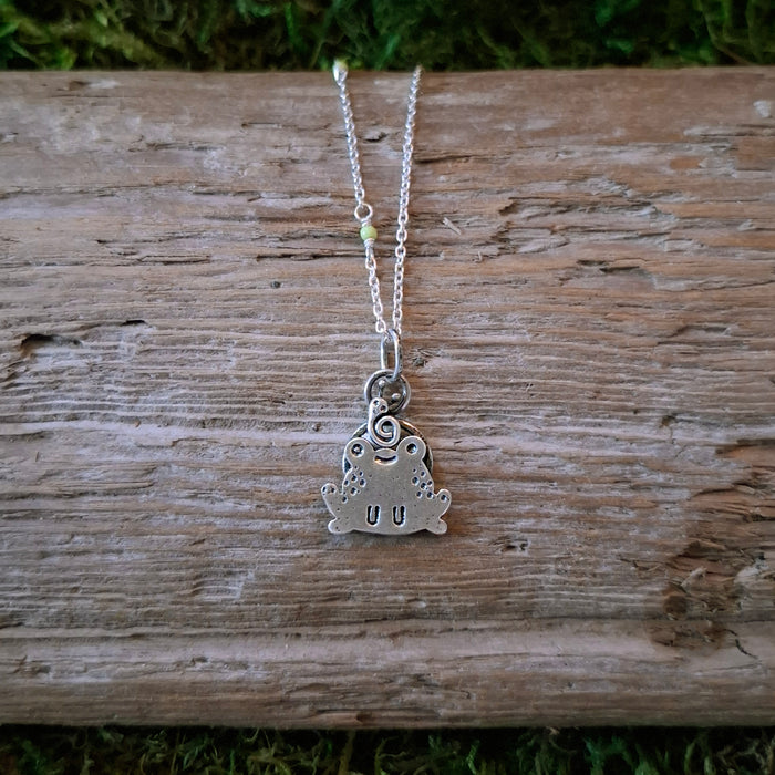 Frog & Snail Sterling Silver Pendant