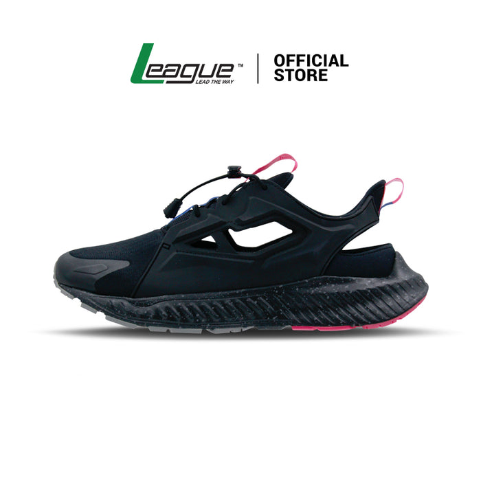 Ghiza Black/Blue Sepatu Lari Pria