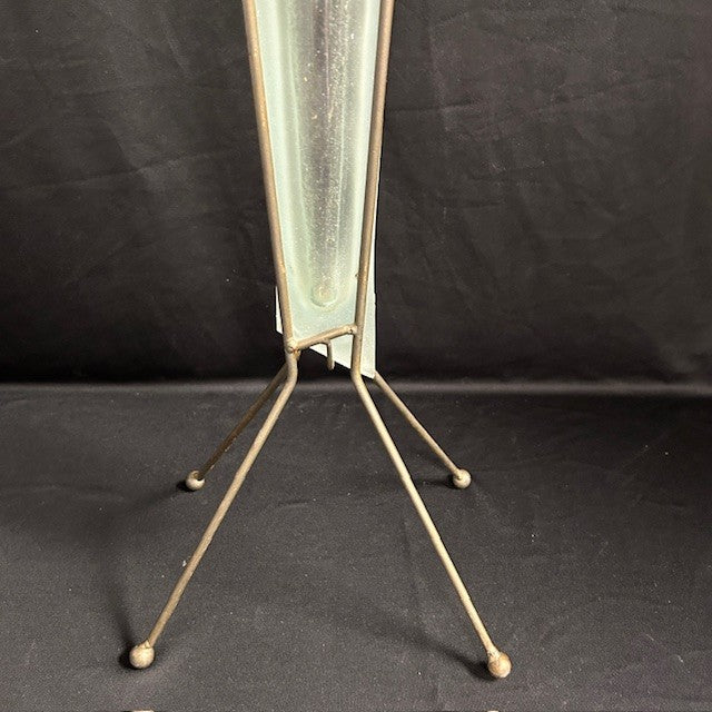 Glass & Wrought Iron Floor Vase