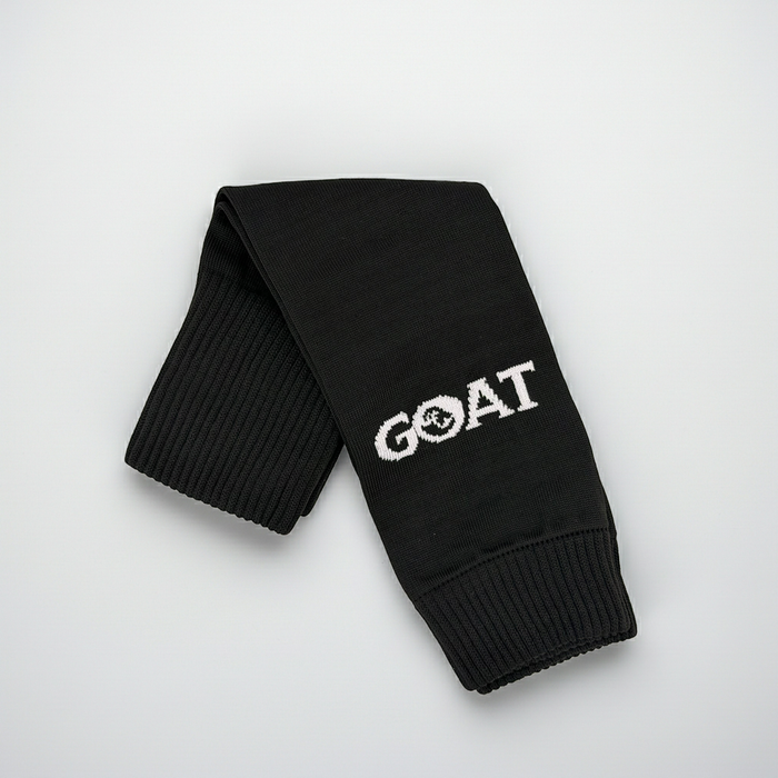 GOAT™ Soccer Sleeves (Pair) — Black / White
