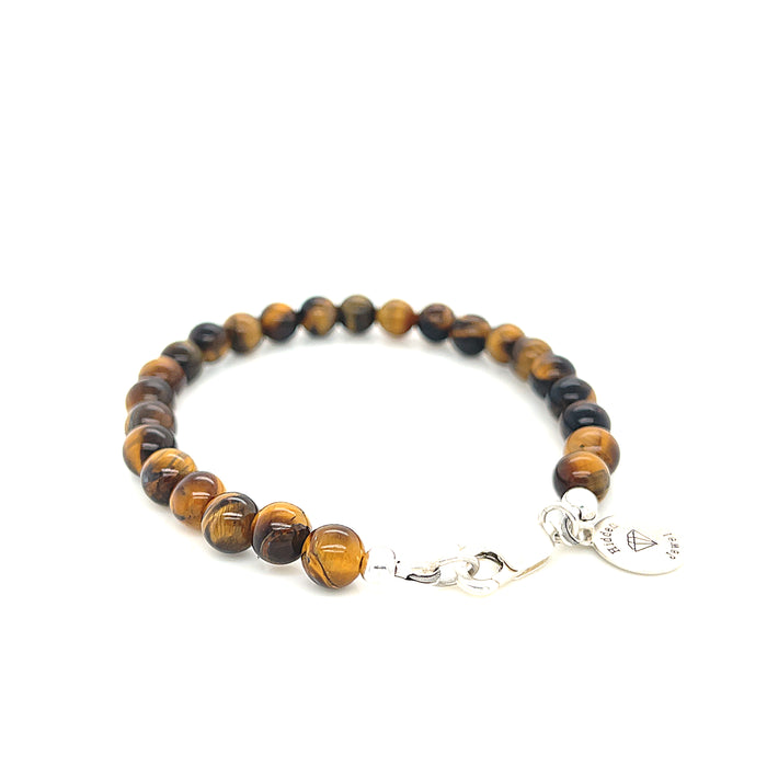 Golden Tiger Eye Gemstone Beaded Bracelet