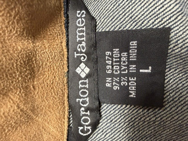 Gordon James Denim/Suede Trim Jacket Size Lg