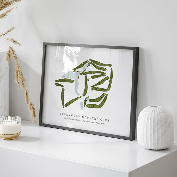 Greenwood Country Club | Golf Course Map | On Table
