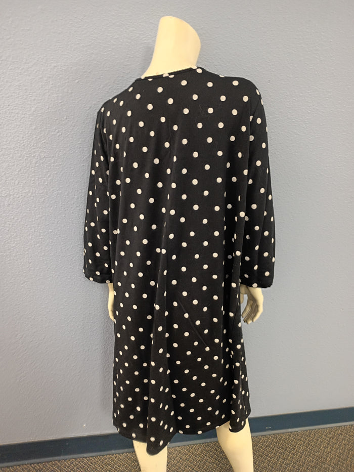 Gudrun Sjoden Black & White Polka Dot Tunic Dress XL