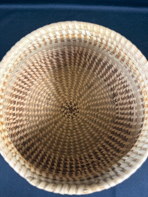 Gullah Sweetgrass Lidded Basket 10" H