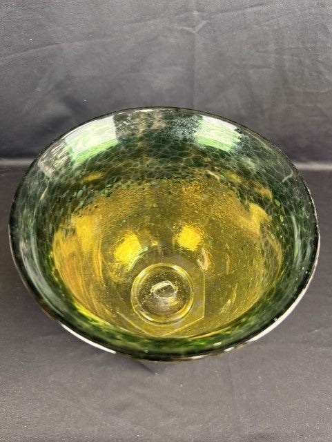 Hand-Blown Art Glass Bowl