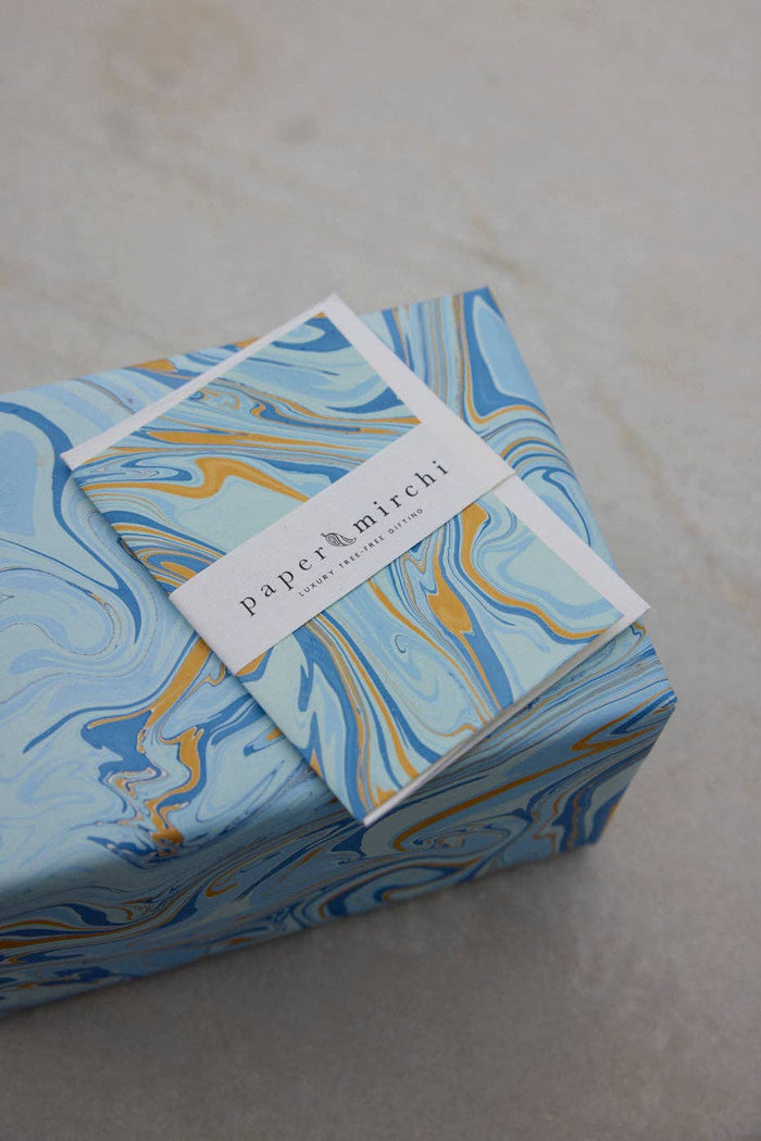 Hand Marbled Greeting Card - Free Spirit Summer Sky