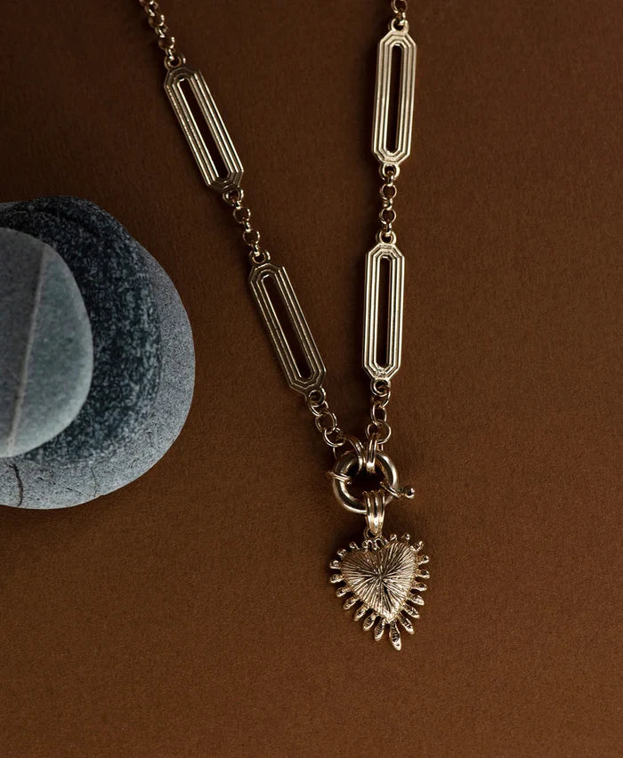 Heart Rays Charm | 22k Gold Vermeil